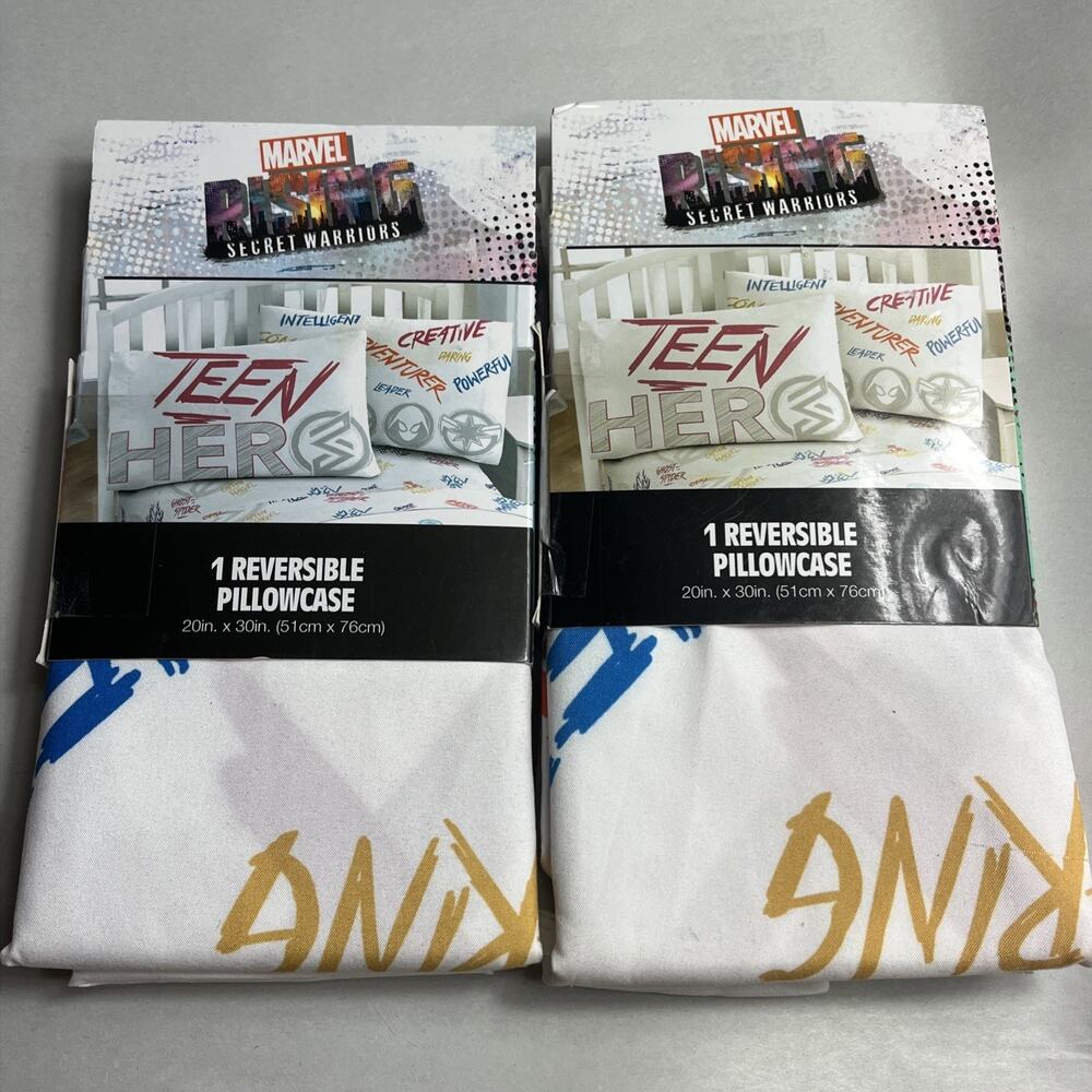 Jay Franco & Sons Marvel Rising Secret Warriors Reversible Pillowcase Lot Of 2